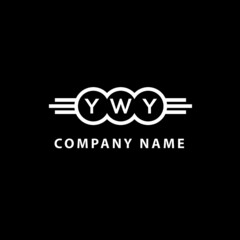YWY letter logo design on black background. YWY  creative initials letter logo concept. YWY letter design.
