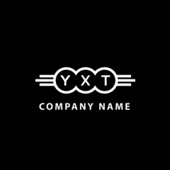 YXT letter logo design on black background. YXT  creative initials letter logo concept. YXT letter design.
