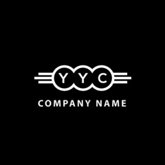 YYC letter logo design on black background. YYC  creative initials letter logo concept. YYC letter design.
