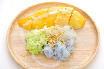 Sticky Rice with Mango, and coconut milk, Thai dessert