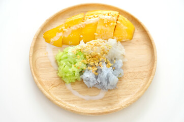 Sticky Rice with Mango, and coconut milk, Thai dessert
