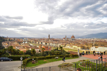 イタリア　フィレンツェの街並み　ミケランジェロ広場から