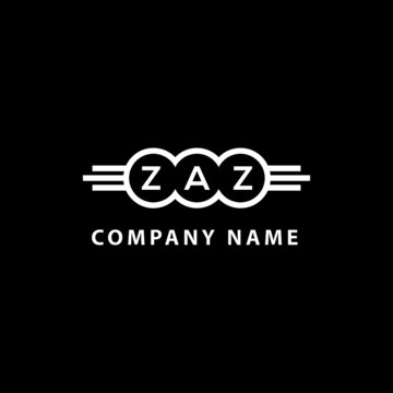 ZAZ letter logo design on black background. ZAZ  creative initials letter logo concept. ZAZ letter design.
