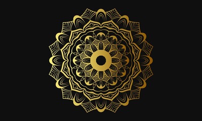 Luxury mandala background with golden decoration 