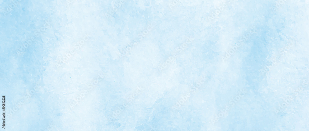 Wall mural pastel blue paper texture pattern background with space, creative and painted cloudy sky blue waterc
