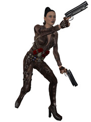 Fototapeta premium 3d illustration of an sexy action figure 