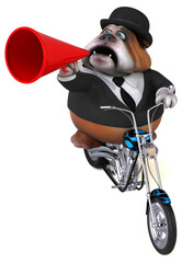 Naklejka premium Fun bulldog - 3D Illustration