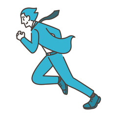 Fototapeta premium Running businessman 【Vector illustration】