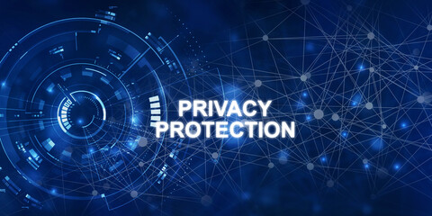 Fototapeta premium 2d illustration privacy protection concept
