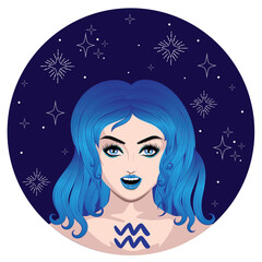 Aquarius girl avatar