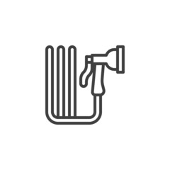 Garden hose line icon