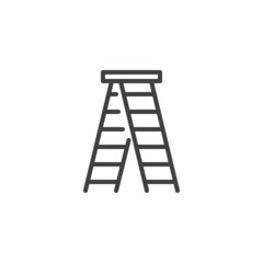 Step ladder line icon © alekseyvanin