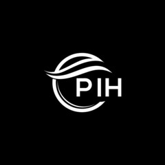 PIH letter logo design on black background. PIH  creative initials letter logo concept. PIH letter design.
