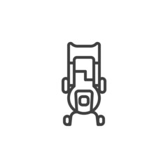 Obraz premium Lawn mower line icon