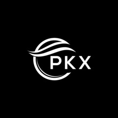 PKX letter logo design on black background. PKX  creative initials letter logo concept. PKX letter design.
