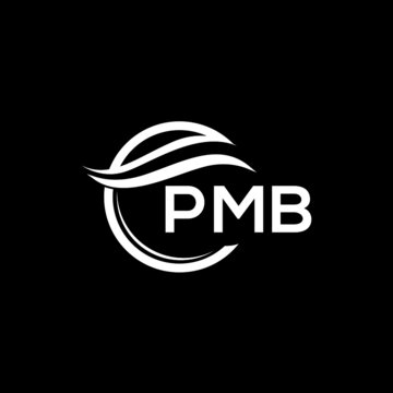 PMB letter logo design on black background. PMB  creative initials letter logo concept. PMB letter design.
