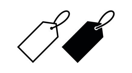 Tag or label icon. A label with explanatory information on clothing or items.