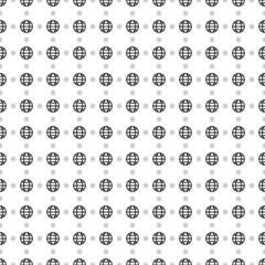 Square seamless background pattern from geometric shapes are different sizes and opacity. The pattern is evenly filled with big black web symbols. Vector illustration on white background