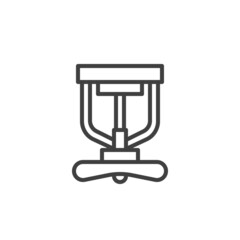 Water sprinkler line icon
