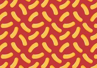 Tteokbokki Noodle vector. Korean food. Spicy rice cake. Spicy rice cake pattern wallpaper.