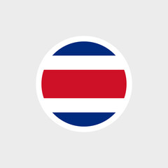 Flag of Costa Rica. Five horizontal stripes in three colors: red, white, blue. State symbol of the Republic of Costa Rica.