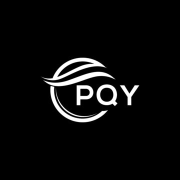 PQY letter logo design on black background. PQY  creative initials letter logo concept. PQY letter design.
