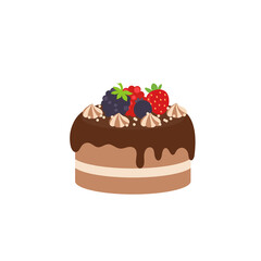 Happy birthday party birthday cake box fruit Cake Chocolate Cake Celebration Party birthday candles set isolated flat vector graphic design illustration And icon elements