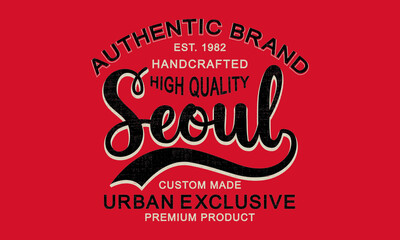 Seoul T-shirt print design Tokyo design grunge effect print, typography-2