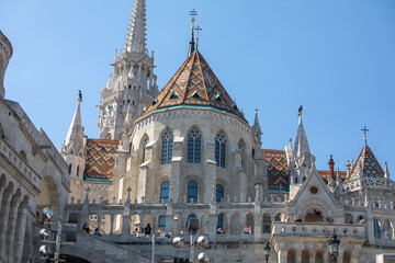 view of Budapest fisherman bastion tourist landmark