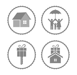 House family keay gift box icon