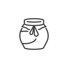 Honey jar line icon