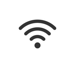 Wi Fi icon. Wifi signal icon. Wireless internet connection signal. Vector illustration isolated on white background.
