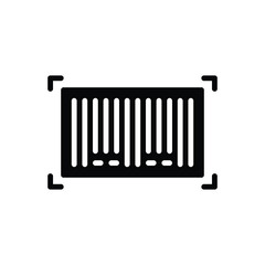 Black solid icon for upc