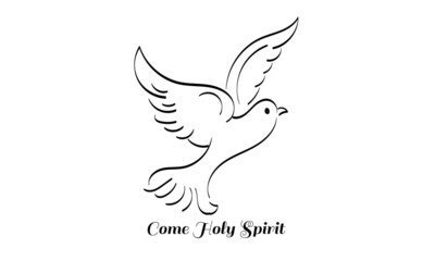 Come Holy Spirit. Quench Our Thirst. Pentecost Sunday. Use as poster, card, flyer or T Shirt