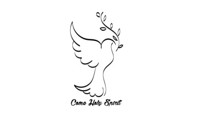 Come Holy Spirit. Quench Our Thirst. Pentecost Sunday. Use as poster, card, flyer or T Shirt
