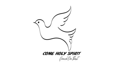 Obraz premium Come Holy Spirit. Quench Our Thirst. Pentecost Sunday. Use as poster, card, flyer or T Shirt