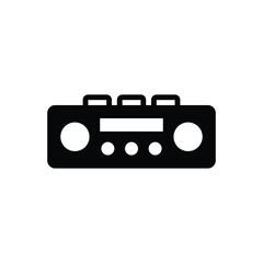 Black solid icon for av audio