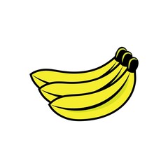 banana fruit logo icon design vector