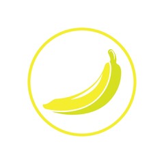 banana fruit logo icon design vector