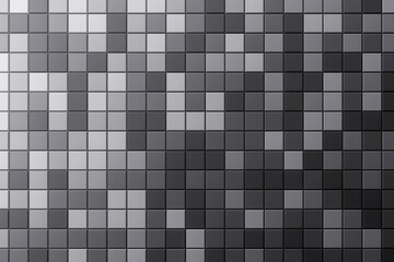 White or gray ceramic wall and floor tiles abstract backdrop. Design geometric mosaic texture for bathroom decoration. 