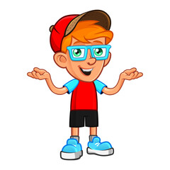 Cool Gamer Mascot Why Pose vector illustration