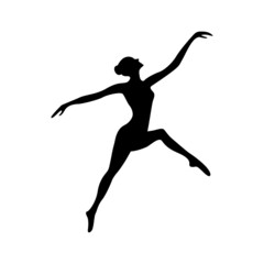 Fototapeta na wymiar dancer silhouette graphic design vector
