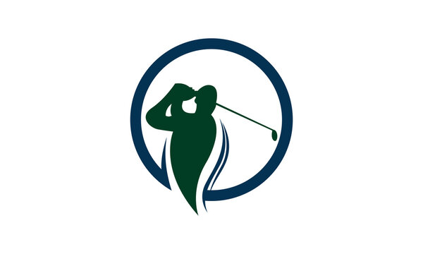 Golf logo template, icon illustration, vector graphic
