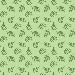 Japanese Leaf Motif Vector Seamless Pattern