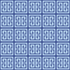 Japanese Square Maze Vector Seamless Pattern