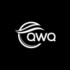 QWQ letter logo design on black background. QWQ  creative initials letter logo concept. QWQ letter design.
