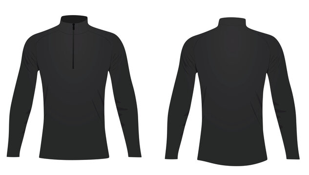 Black top sweatshirt. vector illustration 