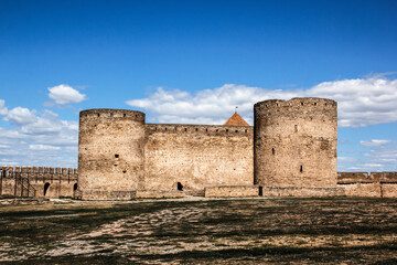 Fototapeta na wymiar Old fortress against the sky. Historical place. For archive