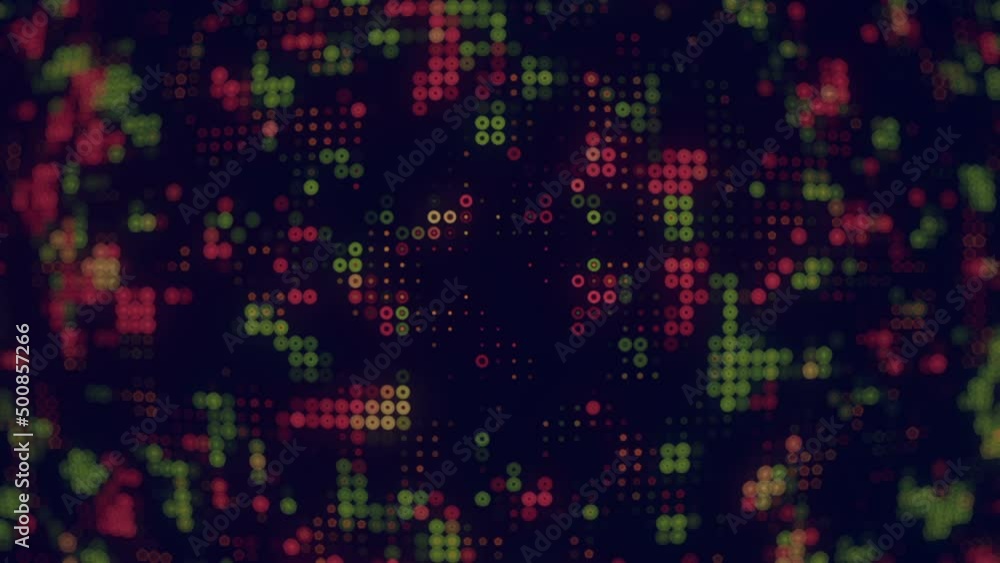 Aufkleber Trendy halftone wavy pattern. Modern seamless loop animation 3d rendering HD