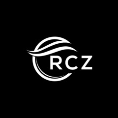 RCZ letter logo design on black background. RCZ creative initials letter logo concept. RCZ letter design.
